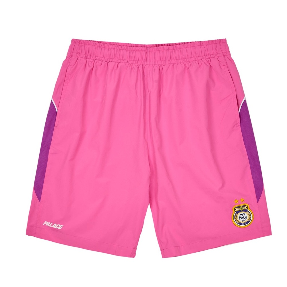 PALACE SKATEBOARDS PEN PALS SHORT ROSA (PINK) LARGE POLY SHORTS EMBROIDERED LOGO
